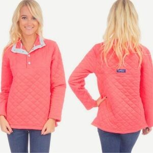 Lauren James Lawson Quilted Pullover - Coral